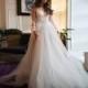 Bohemian Wedding Dress - Beach Lace Wedding Dress Boho - Custom Plus Size Bridal Gown with Sleeves - Scoop Back Backless Bride Dress