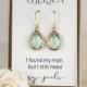 Green Gold Teardrop Earrings - Sage Green Wedding - Prasiolite Green Earrings - Green Wedding Jewelry - Bridesmaid Earrings - Green Earrings