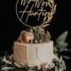 Gold wedding cake topper, Wedding cake topper, Custom cake topper, Mr and Mrs cake topper, Cake toppers,Personalized wreath cake topper