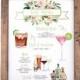 Signature Drinks Sign, Pink Floral Signature Cocktails Template, Editable Bar Menu Sign, Signature Drinks Sign, 150+ Drink Images, Greenery