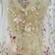 ls98/embroidery mix-color veil/ flower veil/ 1 tier veil/ bridal veil/ customveil/colorful floral veil/cathedral veil