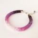 Purple ombre bracelet, bead rope bracelet, purple bracelet, purple wedding, bridal bracelet, seed beads bracelet, women bracelets, beaded