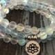 Natural Mermaid Crystal Beads 108 Mala Bracelet-Healing Balance Calming Necklace-Spiritual Meditation Anxiety Relief Inner Peace Bracelet