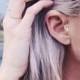 CZ Pave Heart Tragus Earring, gold fashion earring, simple cartilage earring, heart stud earring, heart earring, silver earring, helix studs