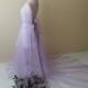 Light purple  boudoir dress, Tulle boudoir gown, Long sleeve bridal gown, Boudoir gown, Luxury boudoir robe, Bridal nightgown, Bride morning