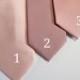 Dusty Rose Blush Pink Quartz Mauve Light Rose neck tie