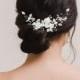 Wedding Hair Clip, Wedding Hair Accessories, Bridal Comb Crystal, Pearl & Floral Bridal Clip, Bridal Hair Piece,Bride Hair Accessories