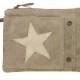 Star Wristlet UpCycled Military Bag Canvas Clutch RePurposed Military Tent Tarp Canvas Recycled Small Bag Vintage Army Canvas Make Up Bag