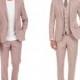Porto Filo 2-piece & 3-piece men's dusty rose slim fit suit