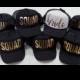 Bride Squad Hats Gold Foil,Team Bride Hats, Totally Customizable Trucker Cap / Pool Party / Beach Vacation / Bridesmaid Hat
