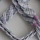 Herb green, lavender, silver and gray Celtic braid handfasting cord ~ Oeko-Tex recycled cotton ~ ethical and eco friendly wedding ribbon
