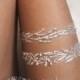 Lace garter for bridal morning / Ivory wedding garters