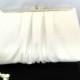 Ivory Satin clutch purse ivory bridal clutch ivory rhinestone clutch ivory evening clutch mother of bride gift bridesmaid gift