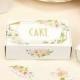 Gold & Floral Cake Boxes - Wedding Cake Boxes - Geo Floral - Pack of 10