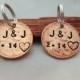 his and hers CUSTOM PERSONALIZED PENNY pendant personalized  date handstamped anniversary gift lucky penny gift for husband wife boyfriend