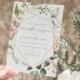 Floral & Rose Gold Wedding invitation template 