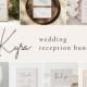 Neutral Modern Wedding Reception Bundle, Editable Wedding Sign Templates, Wedding Kit, Welcome Sign - Seating Chart - Menu & More - Kyra