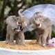 Elephant Wedding Cake Topper, Animal Cake Topper, Bride and Groom, Unique Cake Topper, Birthday Cake Topper, Animal-Safari-, Zoo Wedding
