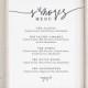 S'mores Menu, Printable Smores Bar Sign, Minimalist Wedding S'mores Station, 100% Editable Template, Instant Download, Templett  #0009-31S