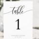 Wedding Table Numbers Printable, Table Numbers Template, Calligraphy Table Numbers, 5x7, 4x6, Edit with TEMPLETT, WLP-SOU 690
