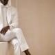 The “George Taubman” Ivory White, Shawl & Peak lapel Wedding Tuxedo