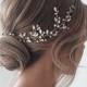 Bridal hair piece crystal Bridal hair vine rose gold crystal Bridal hair accessories gold Wedding hair piece rose gold Wedding hair vine