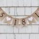 Save the Date Banner, Save the Date Bunting, Bridal Shower Banner, Engagement Banner Photo Prop, Rustic Shower Decorations, Burlap Banner