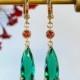 Jenkins Emerald Green Earrings Hypoallergenic Dangle and Drop Howl Earrings Engagement Earrings Wedding Earrings Gift Anime Earrings Cosplay
