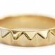 Gold Pyramid Ring, Solid Gold Wedding Band, 14K / 18K Gold Ring, Women Wedding Band, Unique Wedding Ring, Pyramid Ring, Gold Rings for Women