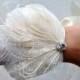 Wedding Bride Corsage Great Gatsby Wedding Wristlet Feathrs  Corsage Keepsake  Feacock Wrist Corsage Prom Mother Bridesmaid 1920s Corsage