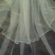 Ivory elbow length wedding veil 25" / 30" with Swarovski Crystals Cut or pencil edged Full circle veil 2 tier. Other options FREE UK POSTAGE