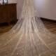 Luxury Golden Bridal Veil Sparkling Wedding Veil Long Wedding Veil Glitter Gold Bridal Veil Cathedral Wedding Veil Stunning Wedding Decor
