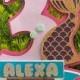 Personalized Mermaid Glitter Cake Topper