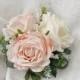 Blush & White Wedding Cake Decoration Cake Arrangement Topper Artificial Flowers Wedding Flowers Peach Cream Wedding Floral Cake Topper