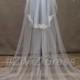 Wedding veil, Cathedral veil, Ivory veil, White veil, Vail, Lace wedding veil, Two tiers veil