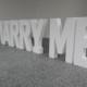 Lettering MARRY ME Letters Styrofoam Wedding Marriage Proposal Event Wedding Agency Planning Design Engagement Dream Wedding Background