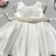 Top quality Baby/Girls Dull Satin dress with a detachable pearl sash! 
