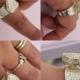 14k gold plated heart rings