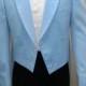 Vintage Blue Tail Coat Tuxedo Jacket