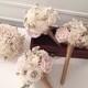 Blush Wedding Bouquet made with sola flowers - choose your colors - Custom - Alternative bridal bouquet - bridesmaids bouquet