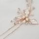 Rose Gold Bridal Hair Pin-Wedding Hair Accessories-Hair Accessories-Hair Jewellery-Rose Gold Pearl-Bridal Hair Vine-Rose Gold Hair Pin