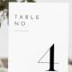 Minimalist Table Number Card Template, Rustic Simple Clean Wedding Table Number, Editable, INSTANT DOWNLOAD, Templett, DIY 4x6 #094-168TC