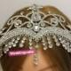 Victorian bridal headband, wedding headpiece, rhinestone crown, crystals headpiece, princess tiara, full bridal crown, prom