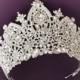 Bridal Tiara, Crown, Swarovski Crystal Diadem Wedding Diadem for Bride, Silver Crystal Tiara, Zircon Crown, Royal Tiara Hair Accessories
