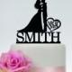Mr and Mrs Cake Topper With Last Name,Wedding Cake Topper,Custom Cake Topper,Unique Cake Topper,Bride and groom Cake Topper C070