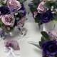 Wedding Bouquet, Bridal Bouquet, Bridesmaid Bouquet, 17 PIECE PACKAGE, Silk Flower, Wedding Flower, Purple, Dusty Lavender, Lily of Angeles