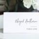 Minimalist Place Card Template, Printable Rustic Wedding Escort Card with Meal Option, INSTANT DOWNLOAD, Editable, Templett #095A-172PC