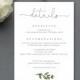 Wedding Details Card, Enclosure Card Template, Editable Information Card, TRY BEFORE You BUY, Instant Download