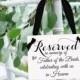 Father of the Bride Memorial Sign Reserved In Memory Of the Father of the Bride Celebrating With Us In Heaven Seat Banner Wedding Chair Sign