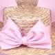Pink BIg Bow Canotier Straw Hat with Mickey pearl